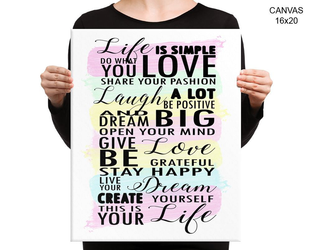 Life Print, Beautiful Wall Art with Frame and Canvas options available Inspiring Decor