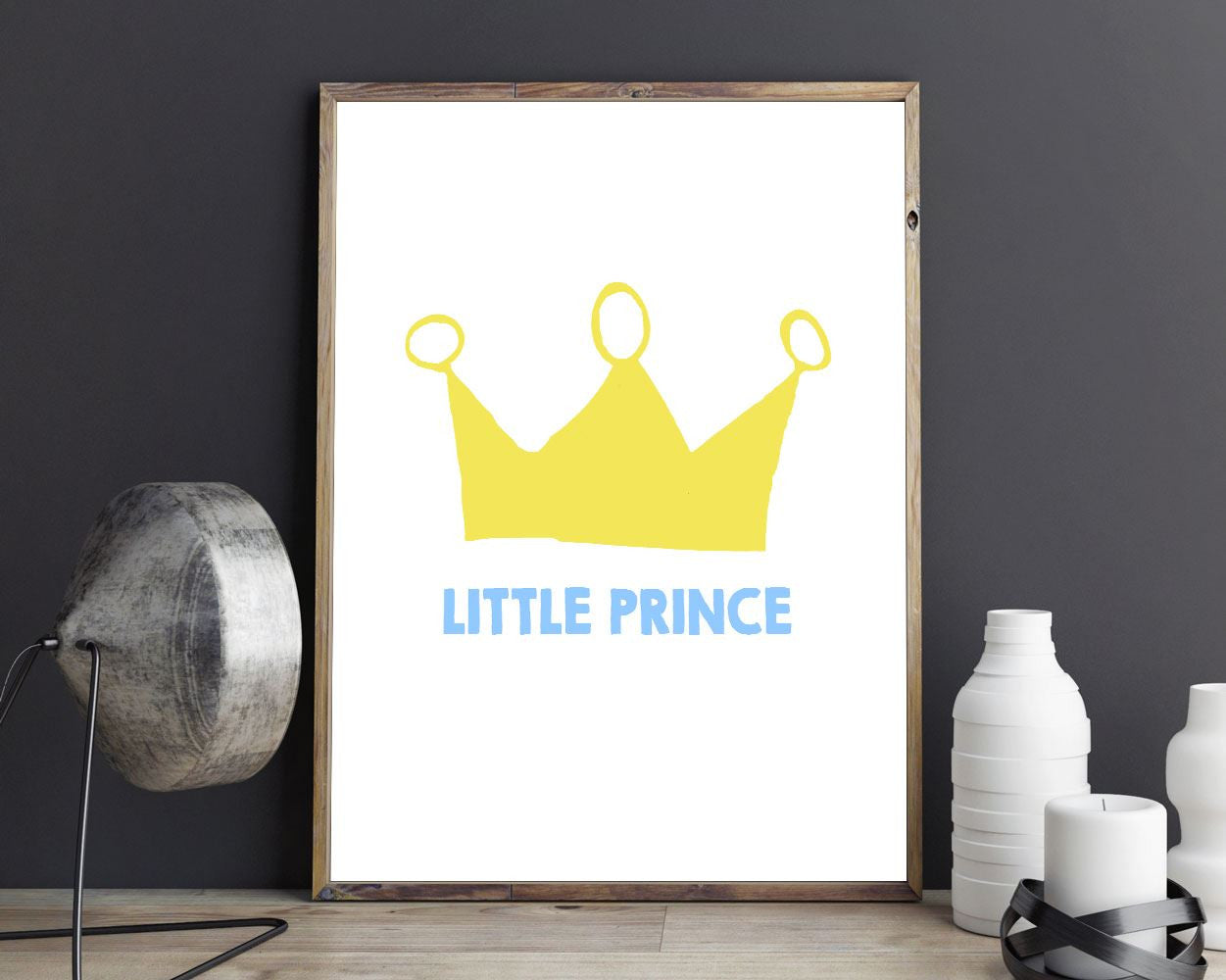 Wall Art Crown Digital Print Prince Poster Art Crown Wall Art Print Prince  Wall Decor Crown boy nursery boys room art printable nursery - Digital Download