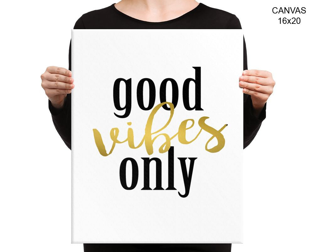 Good Vibes Print, Beautiful Wall Art with Frame and Canvas options available Modern Decor