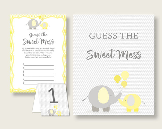 Sweet Mess Baby Shower Sweet Mess Yellow Baby Shower Sweet Mess Baby Shower Elephant Sweet Mess Yellow Gray shower celebration party W6ZPZ