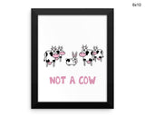 Denial Cow Print, Beautiful Wall Art with Frame and Canvas options available Office Decor