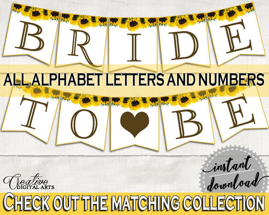 Banner Bridal Shower Banner Sunflower Bridal Shower Banner Bridal Shower Sunflower Banner Yellow White party organizing, party plan SSNP1 - Digital Product