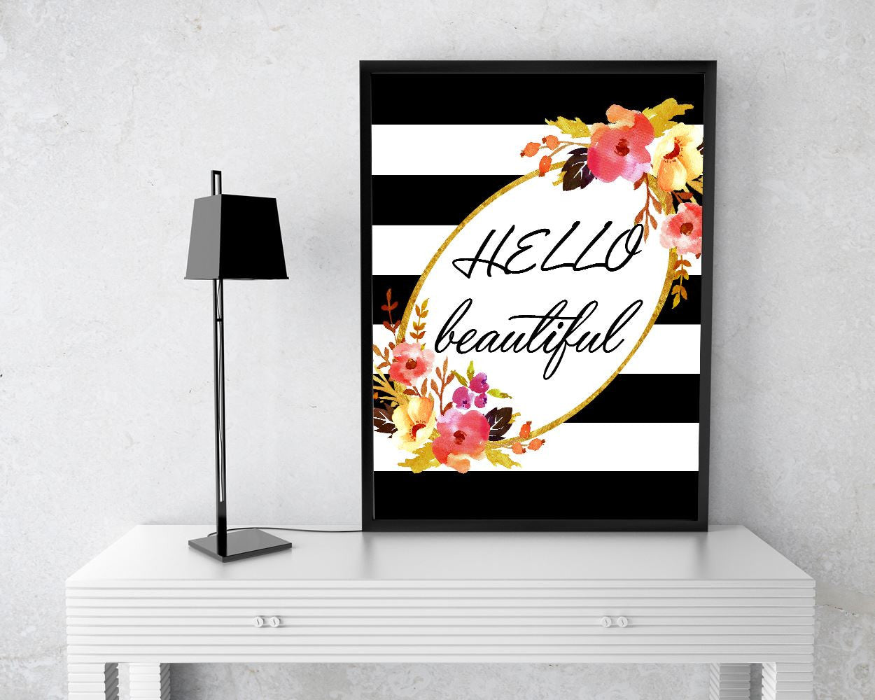 Wall Art Hello Digital Print Hello Poster Art Hello Wall Art Print Hello Fashion Art Hello Fashion Print Hello Wall Decor Hello - Digital Download