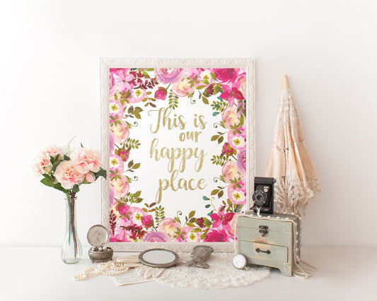 Wall Art This Is Our Happy Place Digital Print This Is Our Happy Place Poster Art This Is Our Happy Place Wall Art Print This Is Our Happy - Digital Download