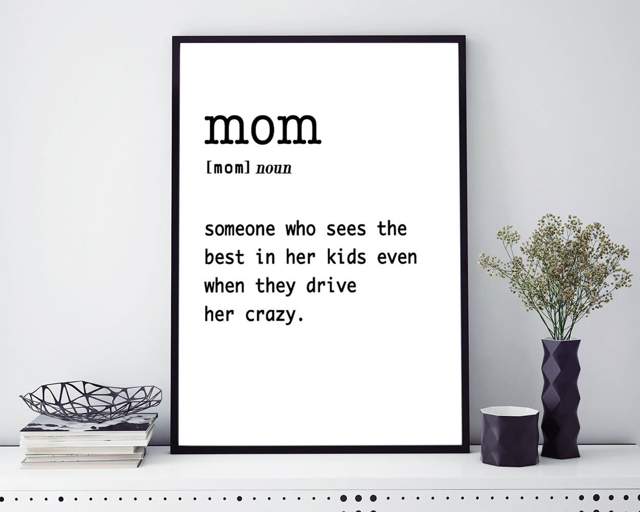 Definition Prints Wall Art Mom Digital Download Definition Gift Art Mom Gift Print Definition Instant Download Mom Frame And Canvas Mom Gift - Digital Download