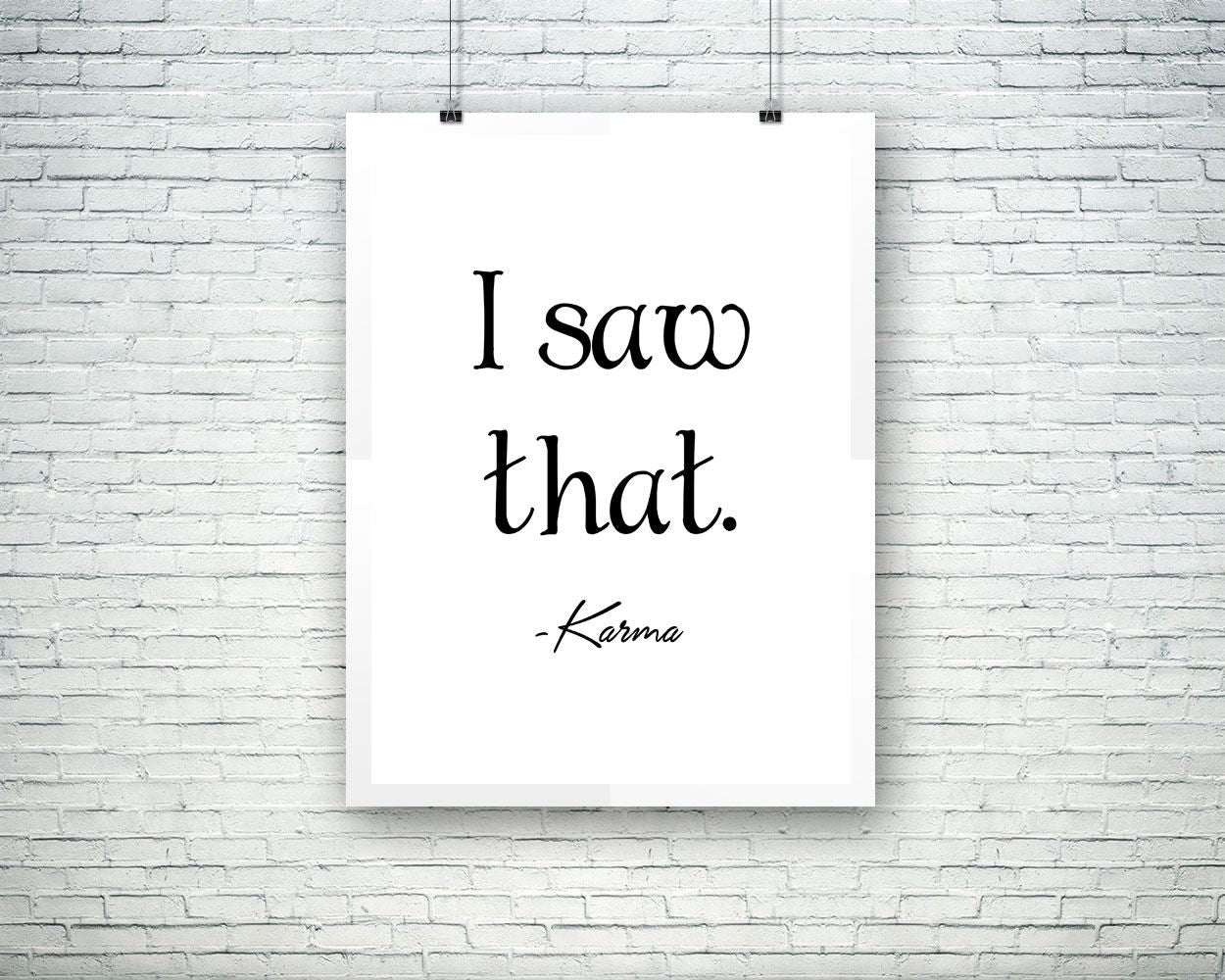 Wall Decor Karma Printable Karma Prints Karma Sign Karma karma_quote Art Karma karma_quote Print Karma Printable Art Karma spiritual gift - Digital Download