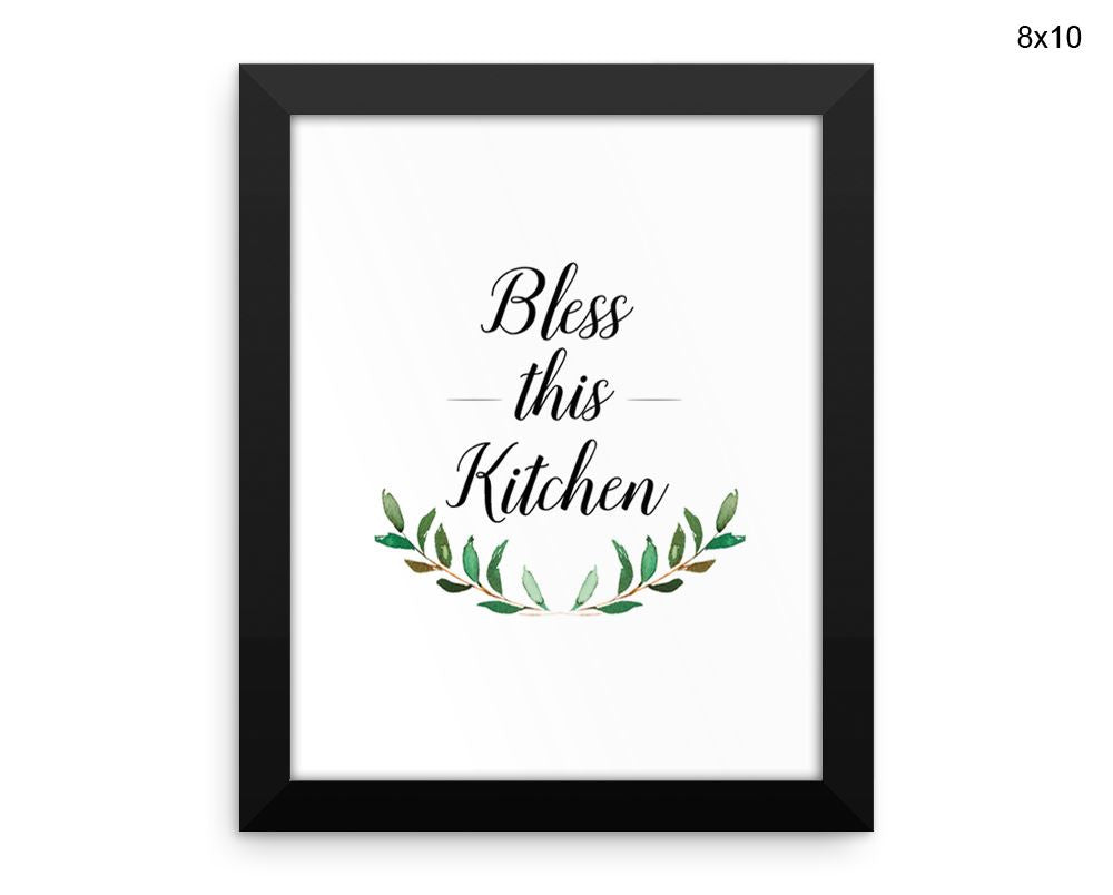 Bless Print, Beautiful Wall Art with Frame and Canvas options available Kitchen Decor