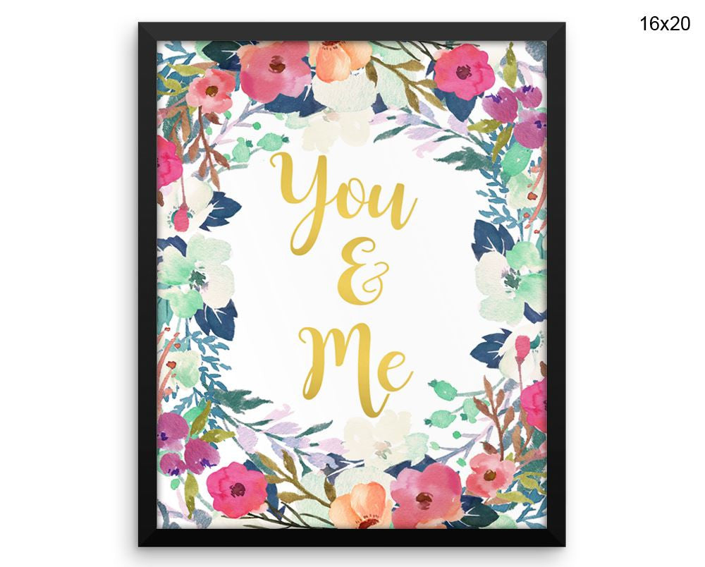 You And Me Print, Beautiful Wall Art with Frame and Canvas options available  Decor