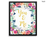You And Me Print, Beautiful Wall Art with Frame and Canvas options available  Decor