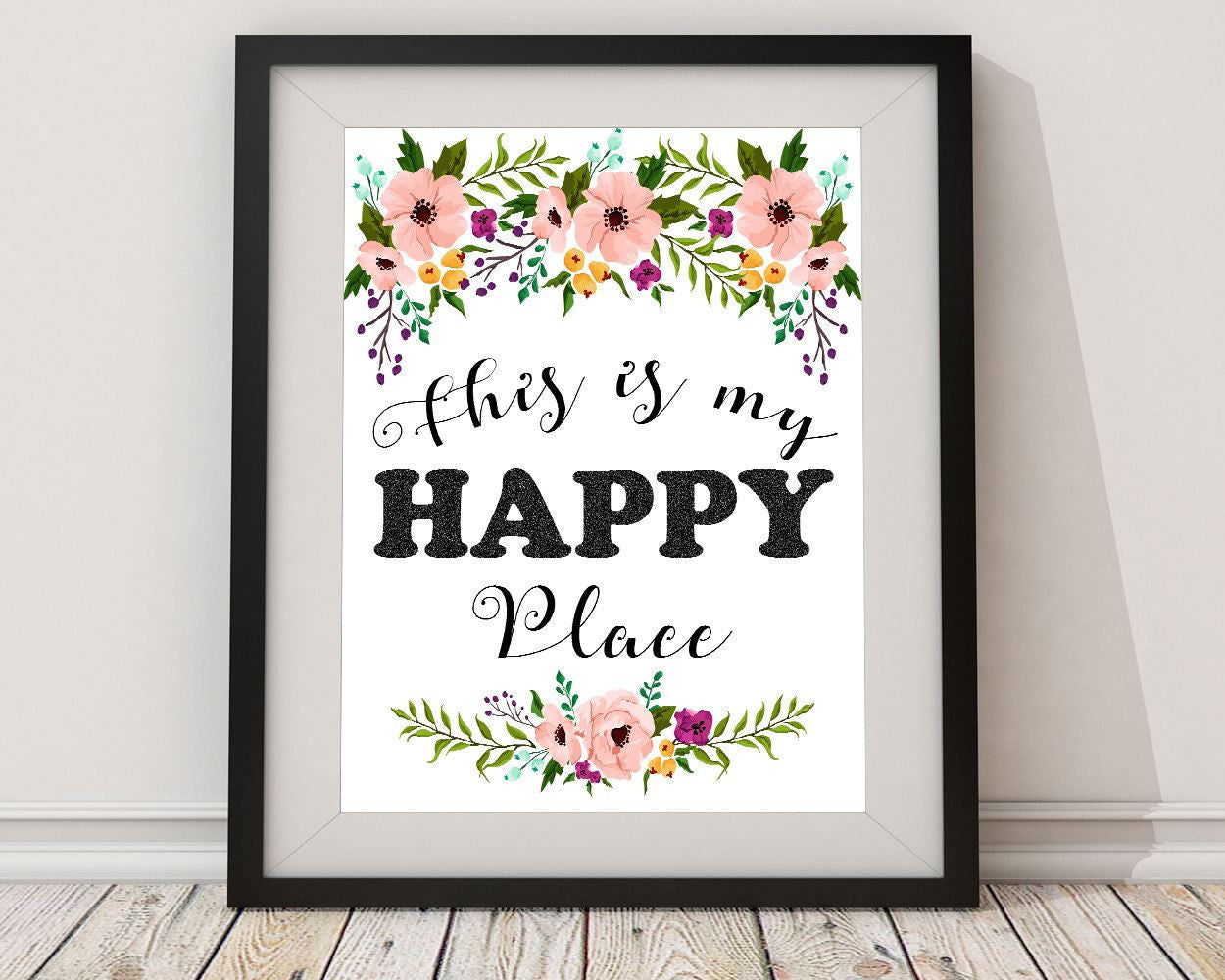 Wall Art Happy Place Digital Print Happy Place Poster Art Happy Place Wall Art Print Happy Place Home Art Happy Place Home Print Happy Place - Digital Download