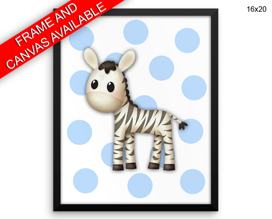 Zebra Print, Beautiful Wall Art with Frame and Canvas options available Nursery Decor