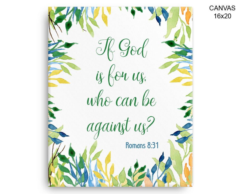 Scripture Romans Print, Beautiful Wall Art with Frame and Canvas options available Christian Decor