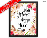 Pray Print, Beautiful Wall Art with Frame and Canvas options available Holy Decor