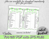 CANDY BAR baby shower boy girl game with chevron green theme printable, digital files, Jpg Pdf, instant download - cgr01