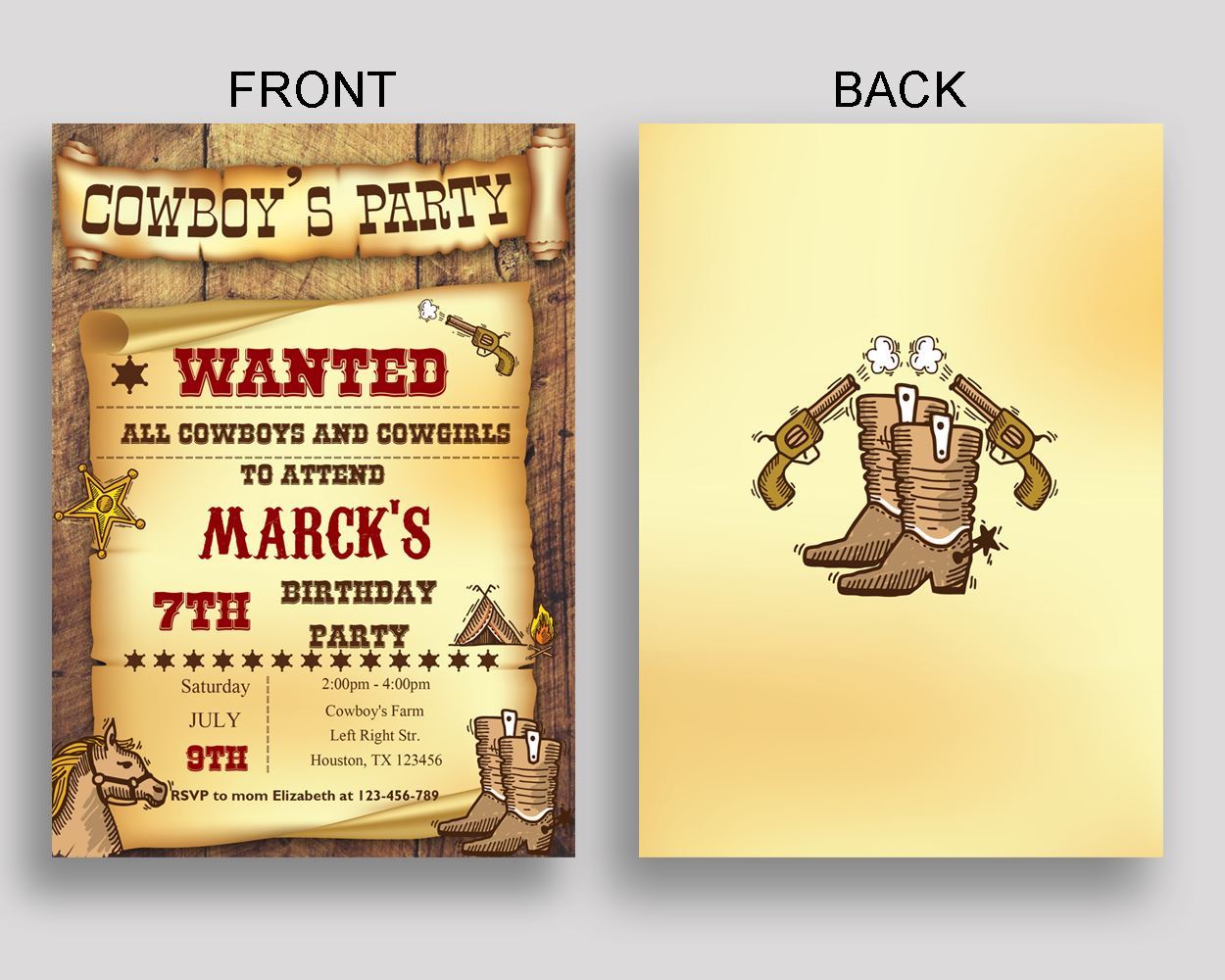 Cowboy Birthday Invitation Cowboy Birthday Party Invitation Cowboy Birthday Party Cowboy Invitation Boy country western editable pdf GU9YQ - Digital Product