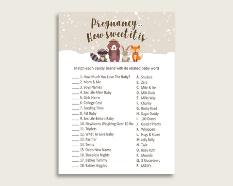 Beige Brown Pregnancy How Sweet It Is Game, Winter Woodland Baby Shower Gender Neutral, Printable Candy Bar Match Game, Instant RM4SN