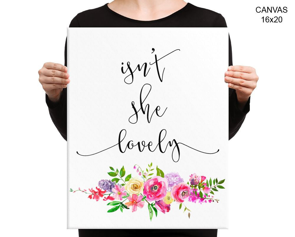 Isnt She Lovely Print, Beautiful Wall Art with Frame and Canvas options available Kids Room Decor