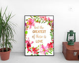 Wall Art The Greatest Of These Is Love Digital Print The Greatest Of These Is Love Poster Art The Greatest Of These Is Love Wall Art Print - Digital Download