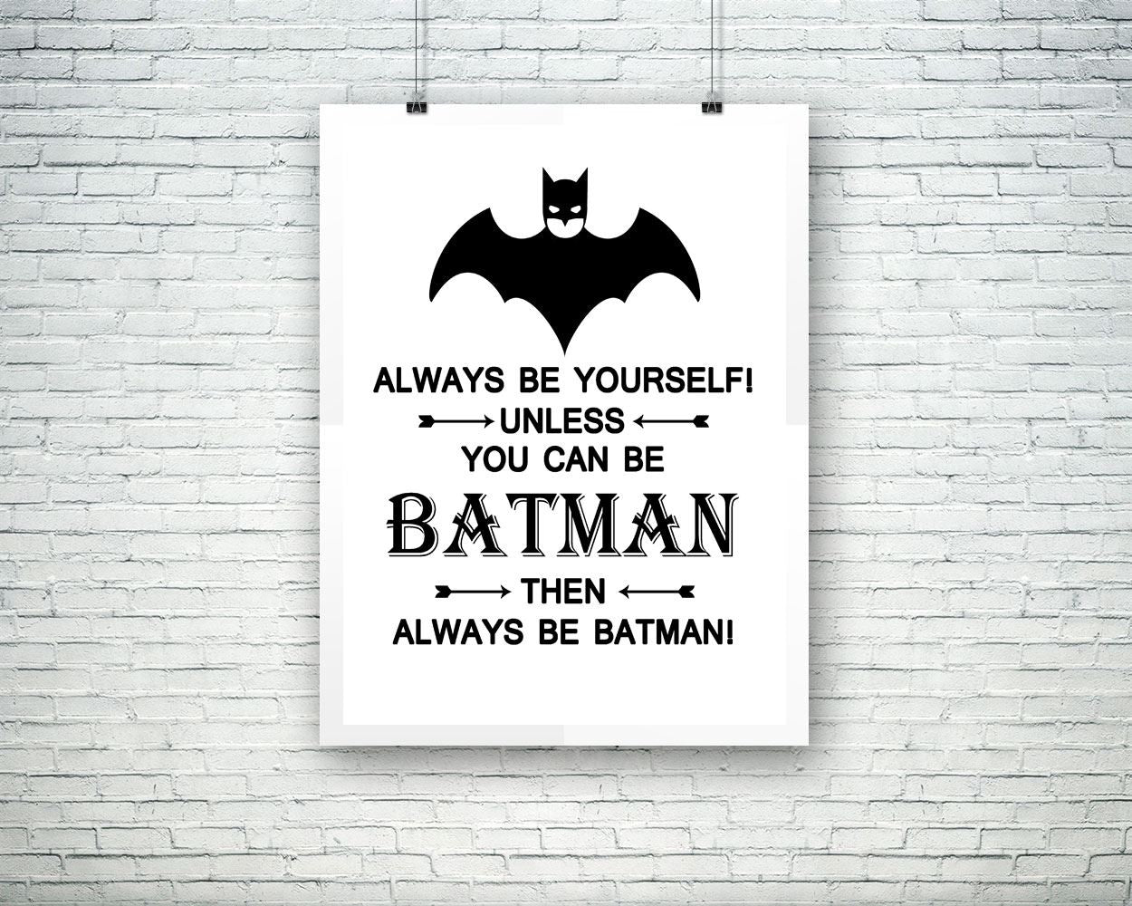 Wall Art Batman Digital Print Batman Poster Art Batman Wall Art Print Batman Kids Art Batman Kids Print Batman Wall Decor Batman - Digital Download