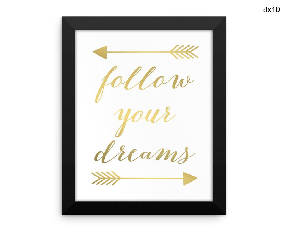 Gold Dreams Print, Beautiful Wall Art with Frame and Canvas options available Present Decor