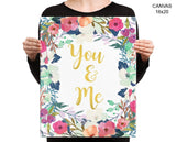 You And Me Print, Beautiful Wall Art with Frame and Canvas options available  Decor