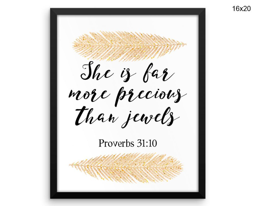 Precious Proverbs Print, Beautiful Wall Art with Frame and Canvas options available Bible Decor