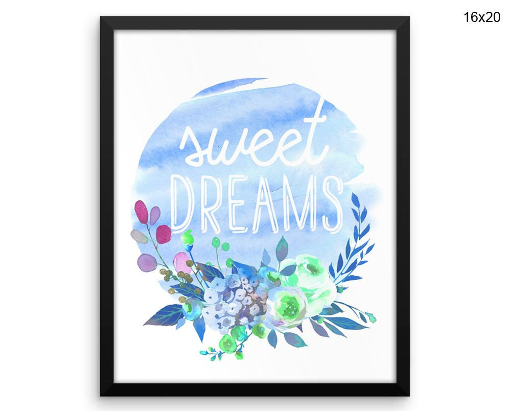 Sweet Dreams Print, Beautiful Wall Art with Frame and Canvas options available Nursery Decor