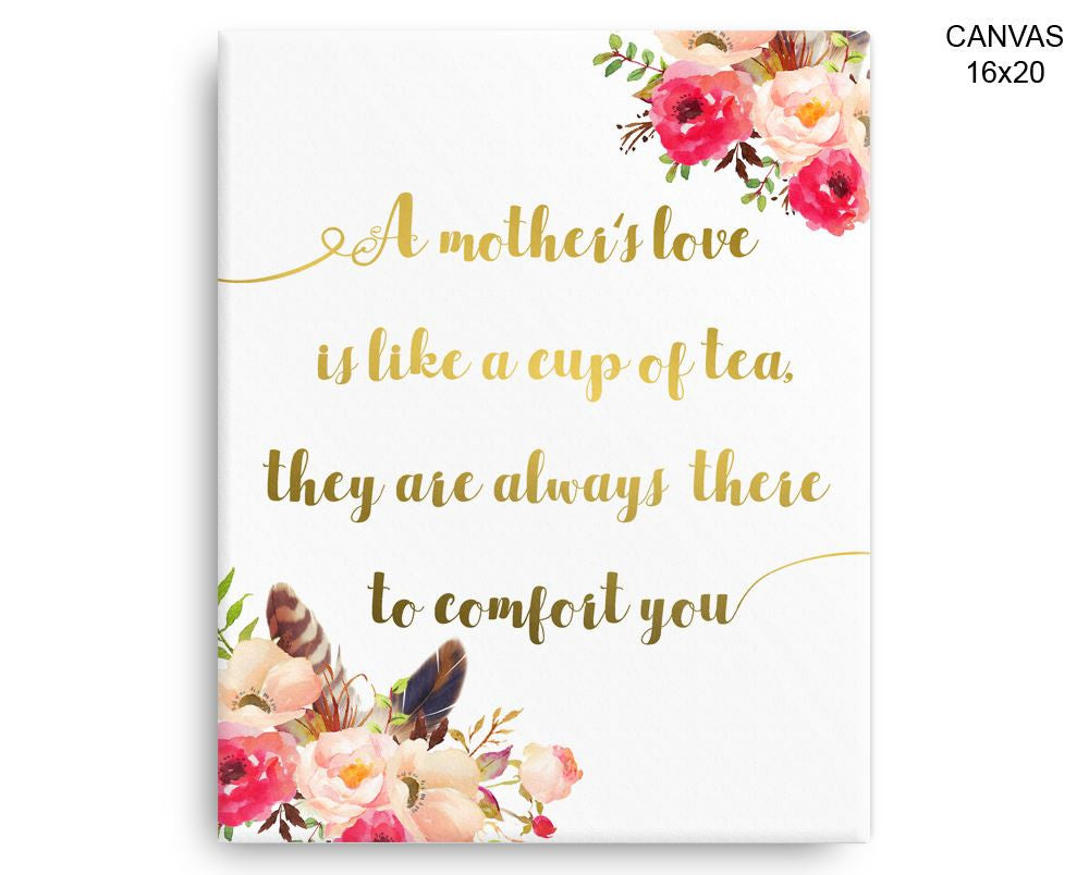 Mothers Day Print, Beautiful Wall Art with Frame and Canvas options available Gift Decor