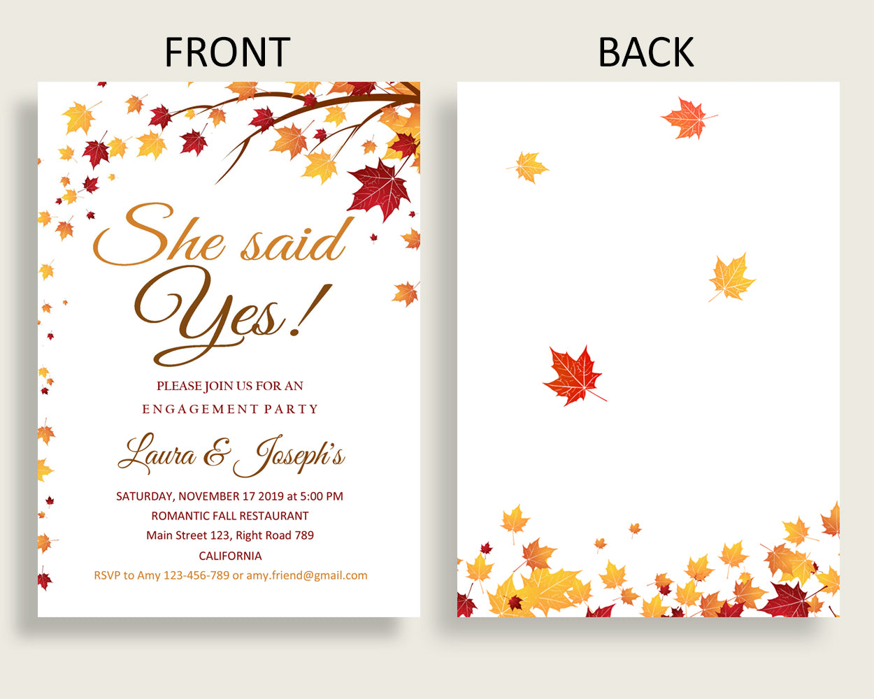 Invitation Template Bridal Shower Invitation Template Fall Bridal Shower Invitation Template Bridal Shower Autumn Invitation Template YCZ2S