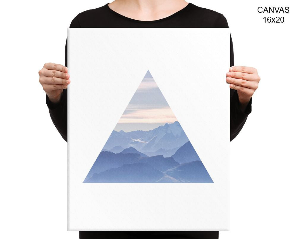 Triangle Mountain Print, Beautiful Wall Art with Frame and Canvas options available Living Room