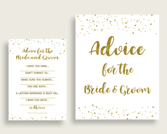 Advice Bridal Shower Advice Gold Bridal Shower Advice Bridal Shower Gold Advice Gold White party theme party organization pdf jpg G2ZNX