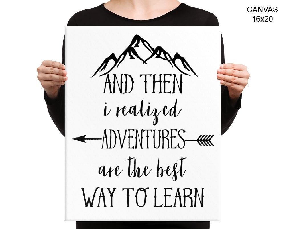 Adventures Print, Beautiful Wall Art with Frame and Canvas options available Kids Decor