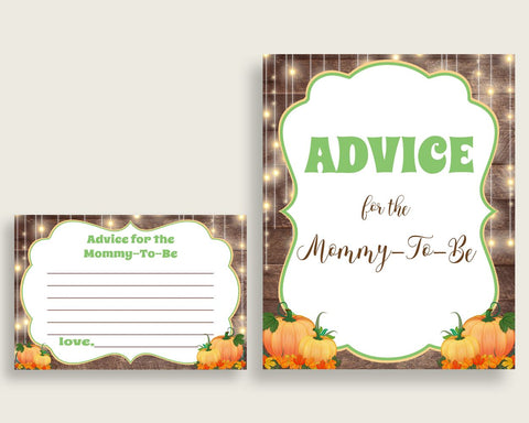 Advice Cards Baby Shower Advice Cards Autumn Baby Shower Advice Cards Baby Shower Autumn Advice Cards Brown Orange party plan 0QDR3 - Digital Product