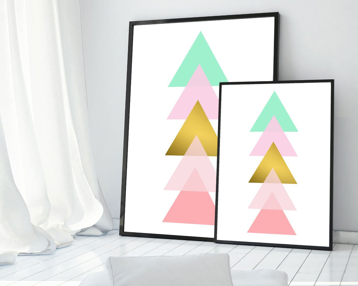 Wall Decor Geometric Printable Abstract Prints Geometric Sign Abstract  Printable Art Geometric Nursery Geometric Gold Triangle Wal Artwork - Digital Download