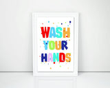 Wall Art Wash Your Hands Digital Print Wash Your Hands Poster Art Wash Your Hands Wall Art Print Wash Your Hands Bathroom Art Wash Your - Digital Download