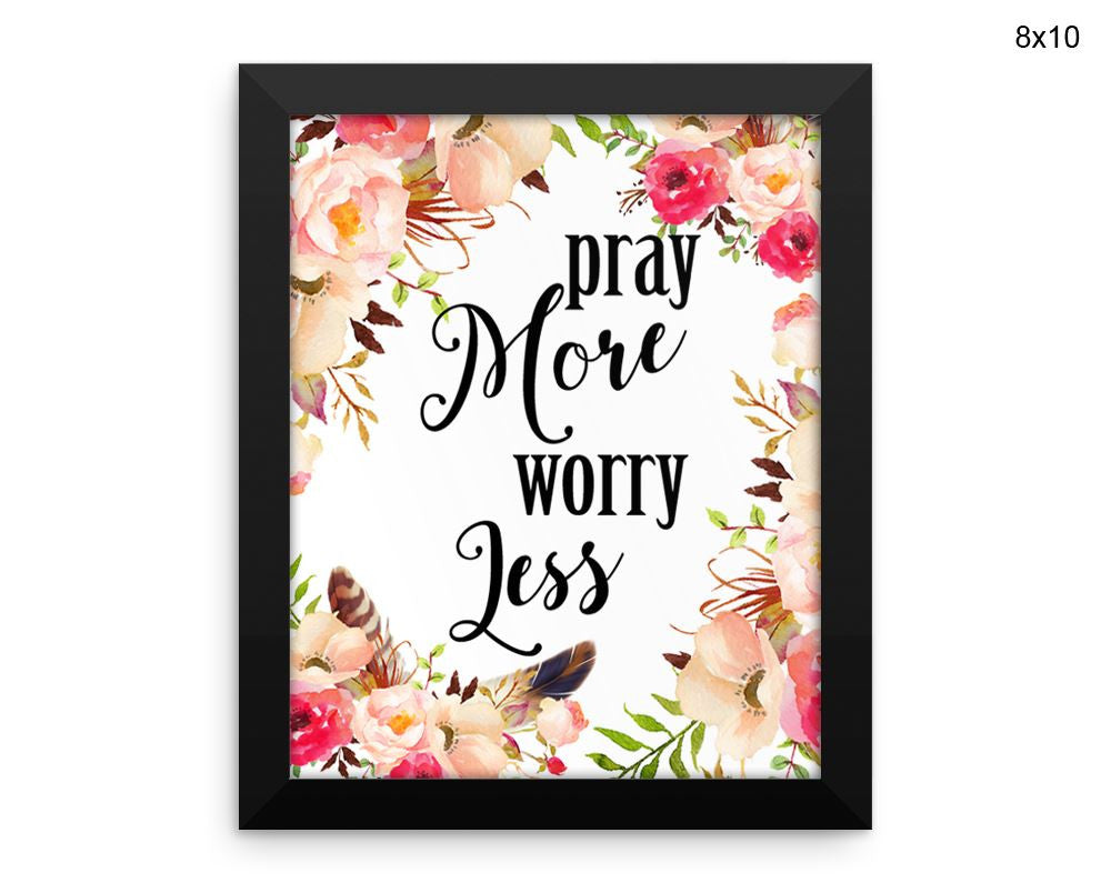 Pray Print, Beautiful Wall Art with Frame and Canvas options available Holy Decor