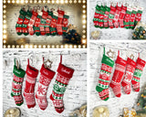 Knitted Christmas Stockings, Personalized Stockings, Embroidered Christmas Stocking, Family Stockings, Holiday Stocking Gift 2022, Handmade
