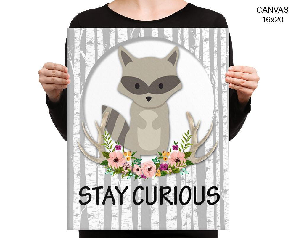 Stay Curious Print, Beautiful Wall Art with Frame and Canvas options available Kids Decor