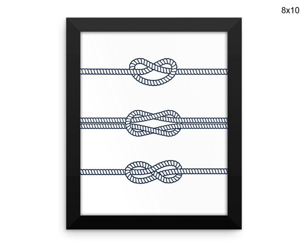 Rope Nautical Print, Beautiful Wall Art with Frame and Canvas options available Sea Decor