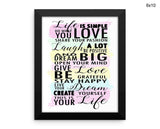 Life Print, Beautiful Wall Art with Frame and Canvas options available Inspiring Decor