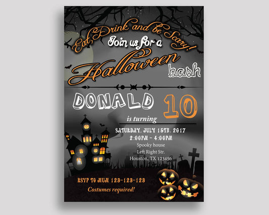 Halloween Bash Birthday Invitation Halloween Bash Birthday Party Invitation Halloween Bash Birthday Party Halloween Bash Invitation LXRNF - Digital Product