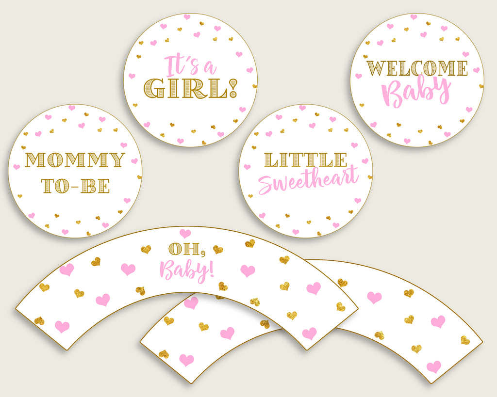Cupcake Toppers And Wrappers Baby Shower Cupcake Toppers And Wrappers Hearts Baby Shower Cupcake Toppers And Wrappers Baby Shower bsh01