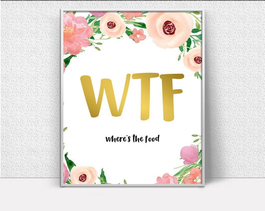 Wall Art Food Digital Print Kitchen Poster Art Food Wall Art Print Kitchen  Wall Decor Food wtf print where is the food funny kitchen art - Digital Download