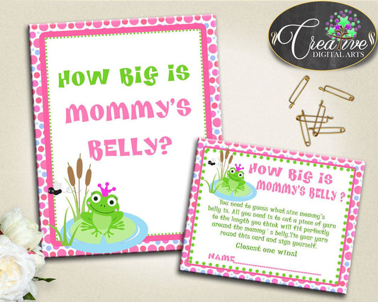 Baby Shower Dots Baby Prince Charming Measure Belly Size Amusement HOW BIG IS Mommys Belly, Instant Download, Party Supplies - bsf01 - Digital Product