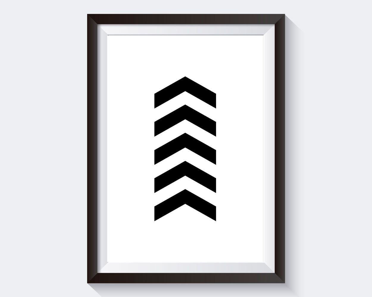 Wall Art Scandinavian Digital Print Chevron Poster Art Scandinavian Wall Art Print Chevron  Wall Decor Scandinavian geometric black - Digital Download