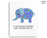 Elephant Floral Print, Beautiful Wall Art with Frame and Canvas options available Nursery Decor