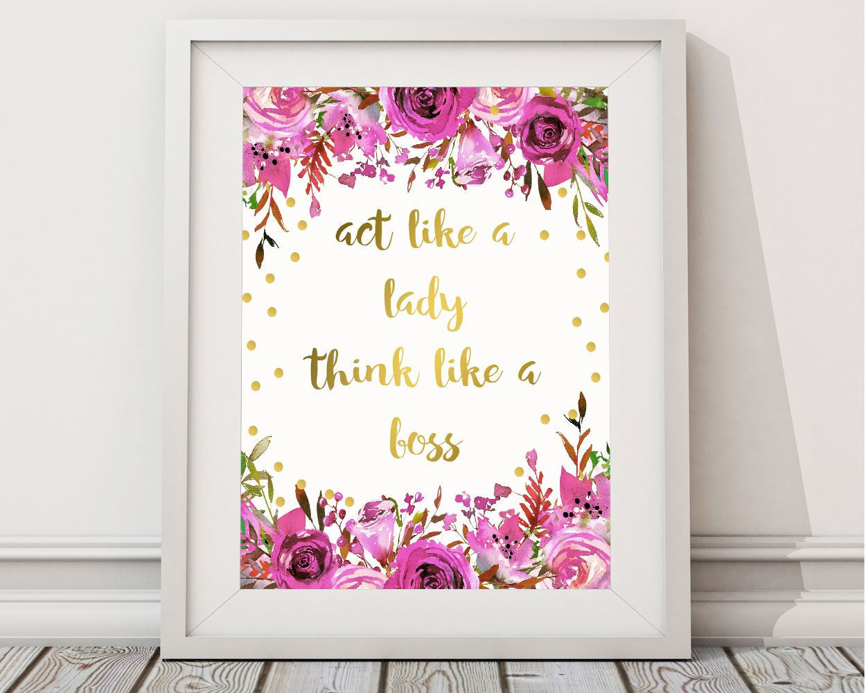 Lady Framed Print Available Boss Canvas Print Available Lady Office Art Boss Office Print Lady Printed Boss Boss Quote Flowers Printable - Digital Download