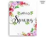 Hello Spring Print, Beautiful Wall Art with Frame and Canvas options available Spring Decor
