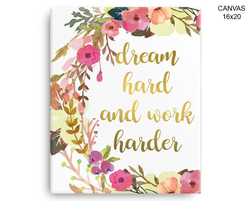 Work Print, Beautiful Wall Art with Frame and Canvas options available Motivation Decor