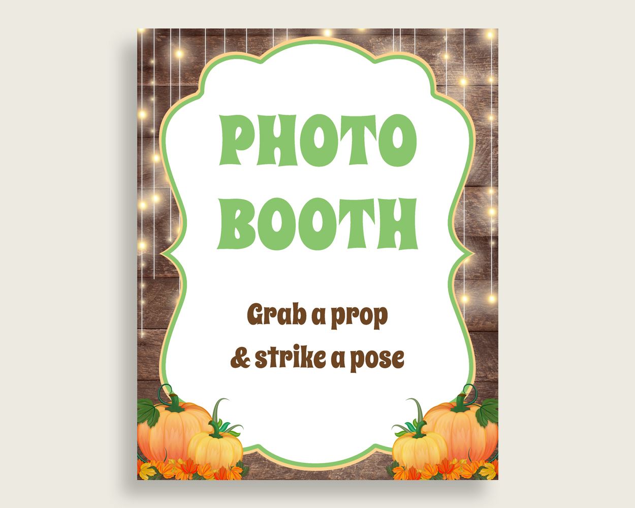 Photobooth Sign Baby Shower Photobooth Sign Autumn Baby Shower Photobooth Sign Baby Shower Autumn Photobooth Sign Brown Orange party 0QDR3 - Digital Product